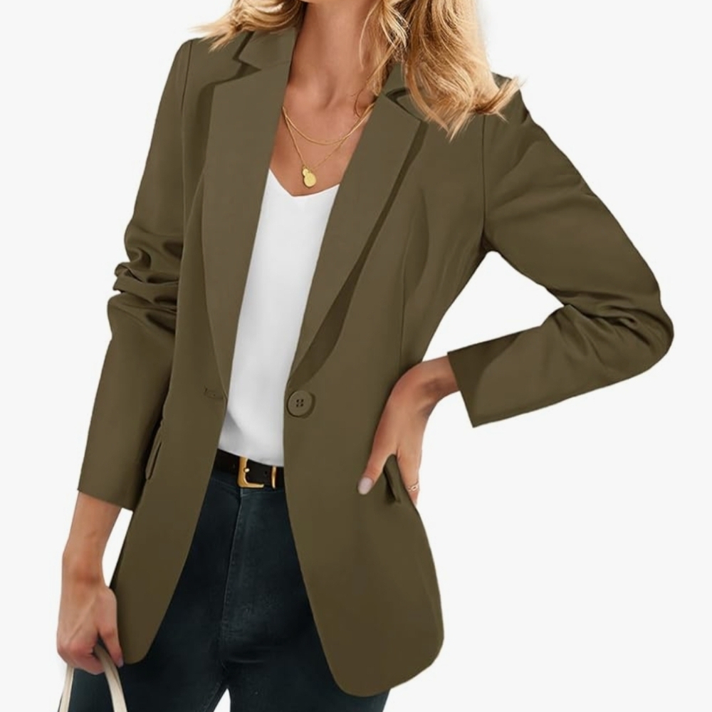 Elegant Olive Women's Blazer